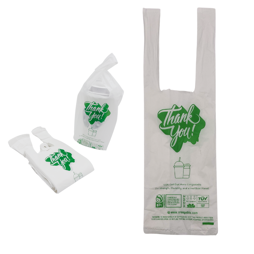 To-go Bags for Drinks |  Cup Carrier with Handls | 1000 Count | Single Cup| White